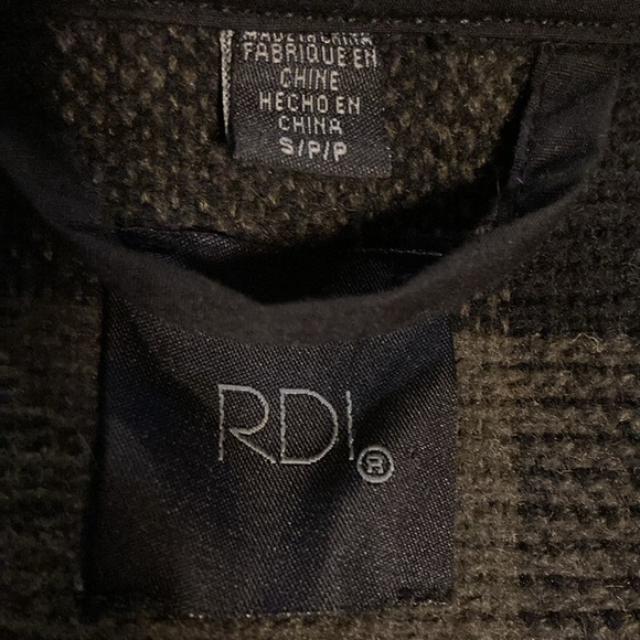 RDI Shirt/Jacket, green/black plaid size smalll - Picture 4 of 5